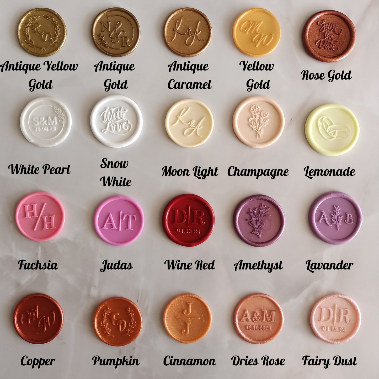 Personalized Wax Seals with Adhesive, Wedding Wax Seal Stickers, 40 Colors 60 Designs Custom Logo Photo