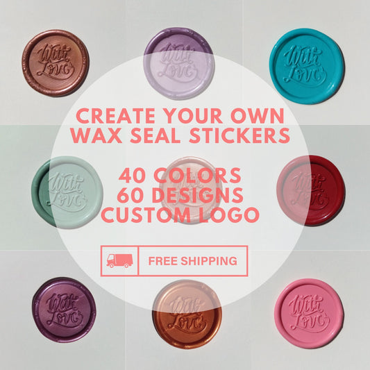 Personalized Wax Seals Stickers, Create Your Own Wax Seal, Custom Design Logo Available