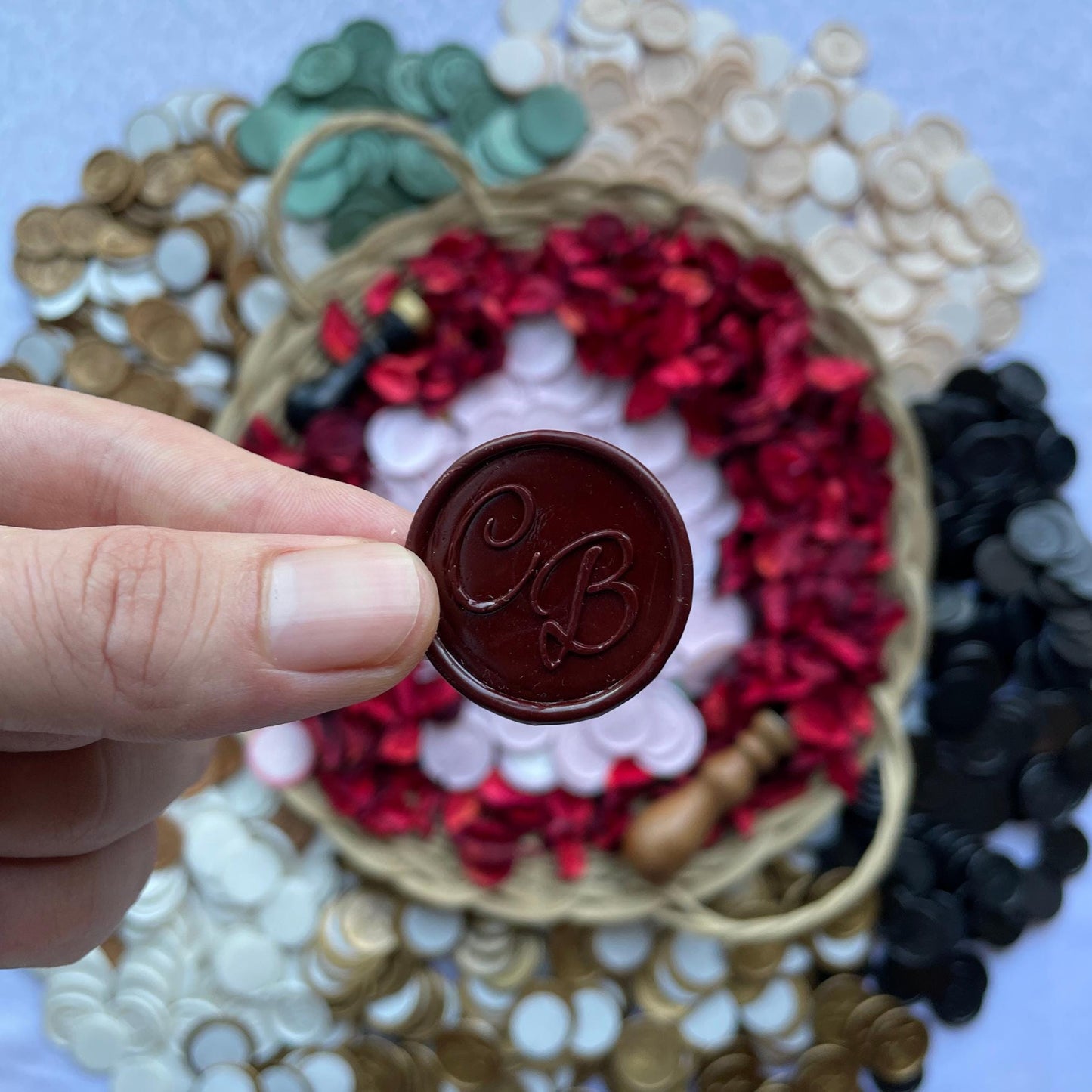 Wedding Wax Seal Stickers Custom Initials