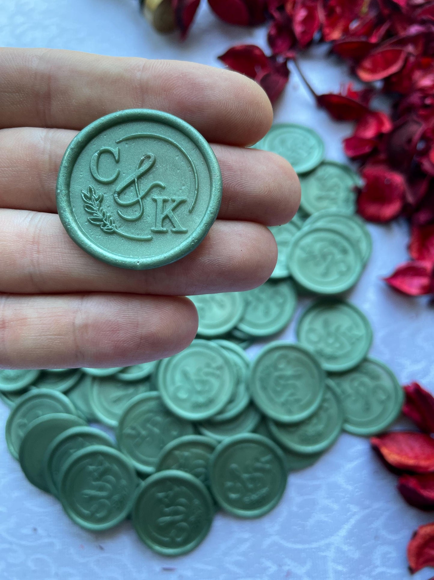 Personalized Wax Seal Sticker, 40 Colors Wax Seals Self-Adhesive Backing, 60 Designs Custom Monogram Wax Seal Stickers